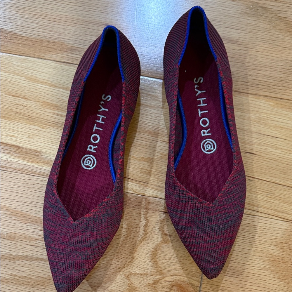 Rothy's Burgundy Women's Flats the point size 7